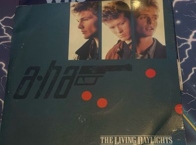 A-HA The Living Daylights Aha 1987 7 inch 45 Vinyl Record with Press Release