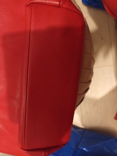 Red handbag