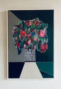 Large Original Floral Painting Contemporary Art Modern Irish abstract art Framed
