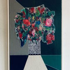 Large Original Floral Painting Contemporary Art Modern Irish abstract art Framed