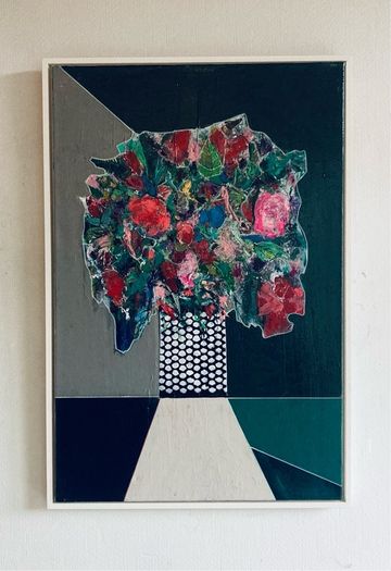 Large Original Floral Painting Contemporary Art Modern Irish abstract art Framed