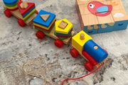 Educational wooden toys and puzzle
