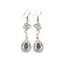Vintage 925 Sterling Silver & Colour Changing Amethyst Witchy Gothic Snake Earrings Image 2