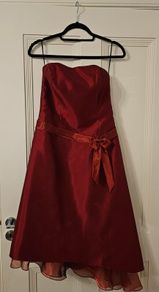 Alvina Valenta Maids (New York) dark red gown/dress size 12
