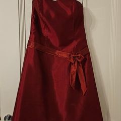 Alvina Valenta Maids (New York) dark red gown/dress size 12
