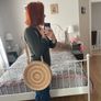 Boho Round Handmade Straw Shoulder Bag Image 4