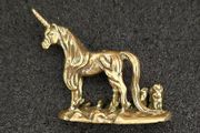 Brass unicorn,. Solid brass.