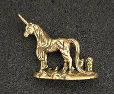 Brass unicorn,. Solid brass.