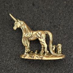 Brass unicorn,. Solid brass.