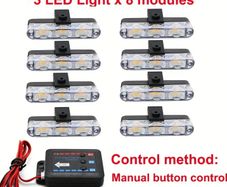 24-LED Motor Vehicle Car Grille  Light Bar  Type Grill Emergency