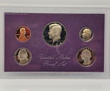 USA United States 1984 Proof Set in Original Holder Half Dollar Quarter Dime Nickel Penny