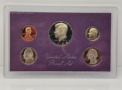 USA United States 1984 Proof Set in Original Holder Half Dollar Quarter Dime Nickel Penny