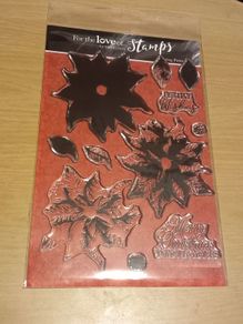 Poinsetta/Christmas card stamps