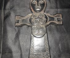 Beautiful Collectible Cross featuring a representation of an 8th Century Irish Robed Christ,