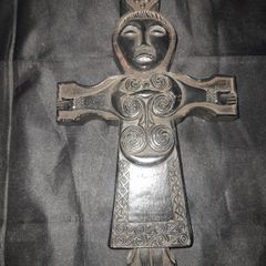 Beautiful Collectible Cross featuring a representation of an 8th Century Irish Robed Christ,