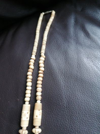 vintage Hand carved bone necklace