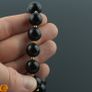 Luxury Dark Cherry Baltic Amber 14mm Beaded Stretch Bracelet with 3mm Gold Plated Spacers for Women Genuine Amber Beads Bracelet for Women Image 3