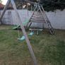 double swing set and slide Image 2