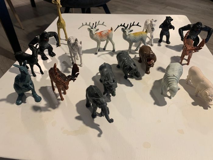 A collection of animal toys