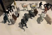 A collection of animal toys