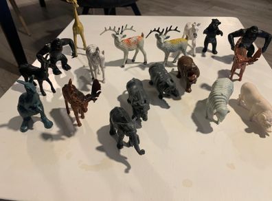 A collection of animal toys
