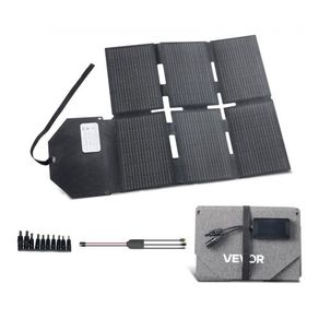 60W Foldable Solar Panel Charger, 16BB N-Type Monocrystalline Solar Panel 24% Efficiency, Lightweight Portable with MC4 Output, Type-C, USB-A & DC Ports for Power Stations Camping Hiking