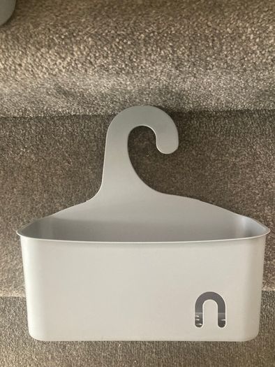 5 New Grey Hanging Bathroom/Shower Tidy Containers