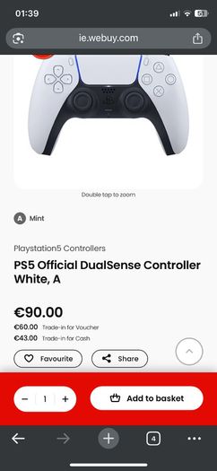Ps5 controller in white