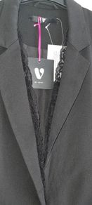 PLUS SIZE (20) Black Lace Detail Collar Blazer. New