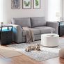 Bedside Table Set of 2 with Charging Station, Side Table with Led Lights Image 9