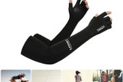 1Pair Sport Arm Sleeves Cycling Running Fishing Climbing Arm Cover Sun UV Protection Ice Cool Sleeves 5 Finger Cuff