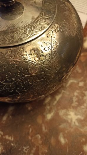 Silver Plate Teapot, Shamrock Engraved