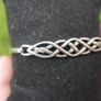 STERLING CELTIC Cuff Bangle Bracelet-Vintage 925 Silver-Birmingham Anchor LI Hallmark-Irish Promise Forever Love Me Image 4