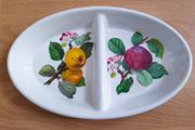 Vintage Portmeirion Pomona divided vegetable/serving bowl L 29 cm