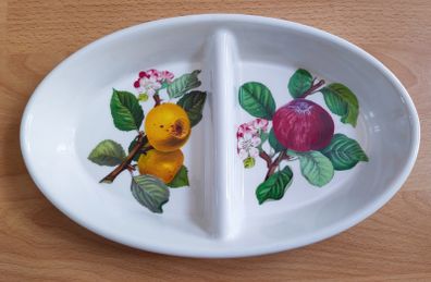 Vintage Portmeirion Pomona divided vegetable/serving bowl L 29 cm