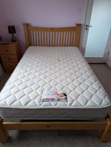 Small (4ft) double bed and mattress