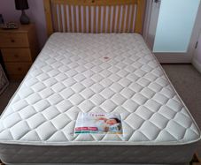 Small (4ft) double bed and mattress