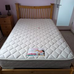 Small (4ft) double bed and mattress