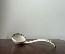 Antique Ironstone Pottery Serving Ladle