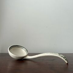 Antique Ironstone Pottery Serving Ladle