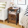 2 Wooden Bedside Table with Charging Station Image 9