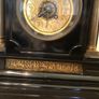 Antique ornate black marble mantle clock Image 3