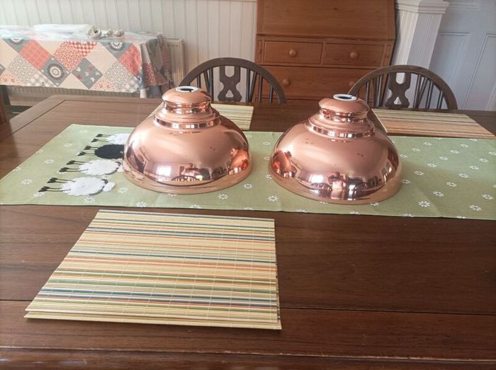 As new copper Lamp shades