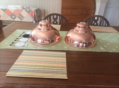 As new copper Lamp shades