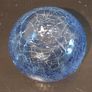 Lovely Modern Crackle Glass Bowl in an Unusual Shade of Purplely Indigo Blue Image 6