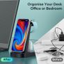 3 in 1 Wireless Charging Station, Wireless Charger for iPhone 14/14 Plus/14 Pro/13/12/11, Wireless Charging Stand Dock for Apple Watch 8/Ultra/7/6/SE, AirPods 3/2/1/pro (with Adapter), Black Image 5