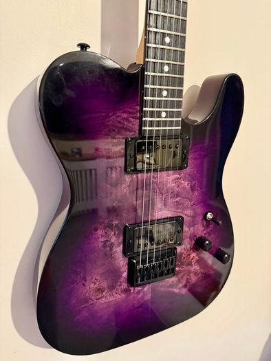 Schecter PT Standard Purple Burst Burl