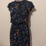 Navy Blue Floral Pocket Dress Image 6