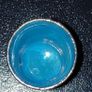 Vintage cloisonne thimble with  blue rose Image 3