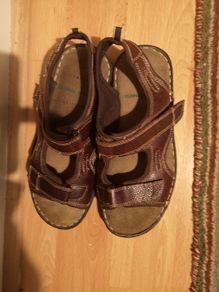mens brown leather sandals size 41 (7)